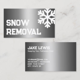 Tarjeta De Visita Contratista De La Placa De Nieve