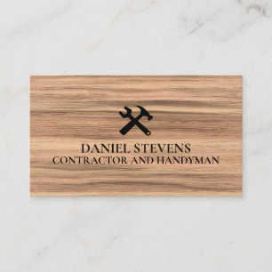 Tarjeta De Visita Contratista de Mano de Obra de Construcción Modern