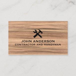 Tarjeta De Visita Contratista de Mano de Obra de Construcción Modern