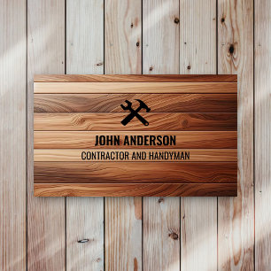 Tarjeta De Visita Contratista de Mano de Obra de Construcción Modern