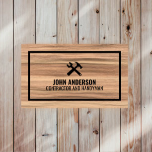 Tarjeta De Visita Contratista de Mano de Obra de Construcción Modern