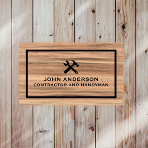 Tarjeta De Visita Contratista de Mano de Obra de Construcción Modern