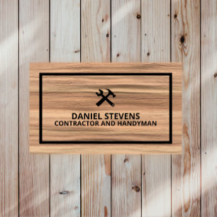 Tarjeta De Visita Contratista de Mano de Obra de Construcción Modern