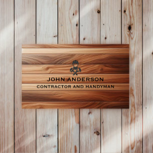 Tarjeta De Visita Contratista de Mano de Obra de Construcción Modern