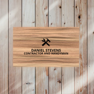 Tarjeta De Visita Contratista de Mano de Obra de Construcción Modern