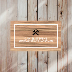 Tarjeta De Visita Contratista de Mano de Obra de Construcción Modern