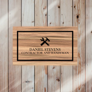 Tarjeta De Visita Contratista de Mano de Obra de Construcción Modern