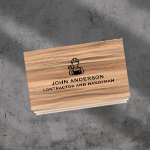 Tarjeta De Visita Contratista de Mano de Obra de Construcción Modern
