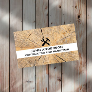 Tarjeta De Visita Contratista de Mano de Obra de Construcción Modern