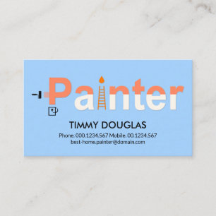 Tarjeta De Visita Contratista de pintura de cartón creativo