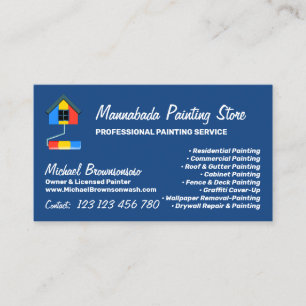 Tarjeta De Visita Contratista de pintura interior exterior