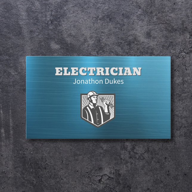 Tarjeta De Visita Contratista de portero de mantenimiento eléctrico (Subido por el creador)