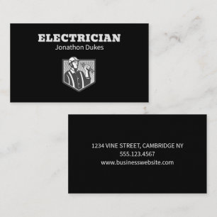 Tarjeta De Visita Contratista de portero de mantenimiento eléctrico
