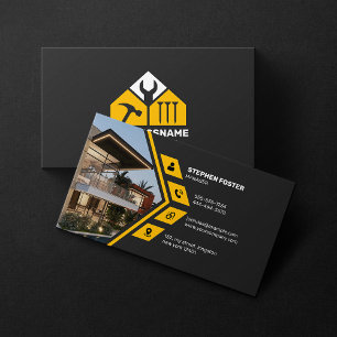Tarjeta De Visita Contratista de remodelación de hogar moderno repar