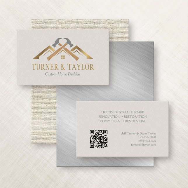Tarjeta De Visita Contratista de renovación de construcción de vivie (Subido por el creador)