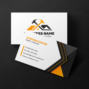 Tarjeta De Visita Contratista de Renovación de Hogares Profesionales
