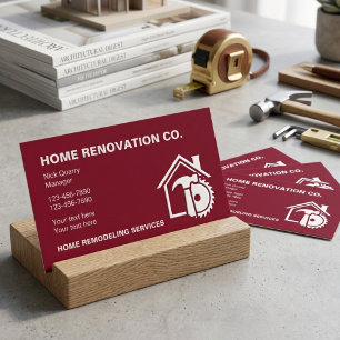 Tarjeta De Visita Contratista de renovación y remodelación de hogare
