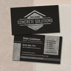 Tarjeta De Visita Contratista de Servicios de Concreto Industrial