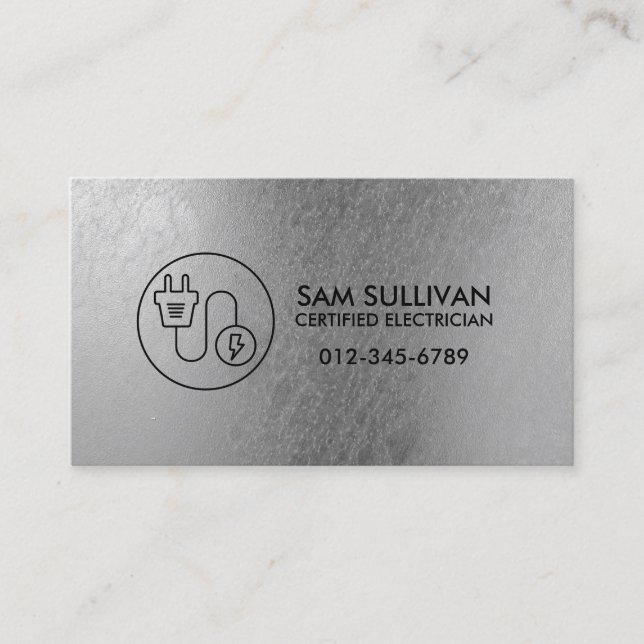 Tarjeta De Visita Contratista eléctrico (Anverso)