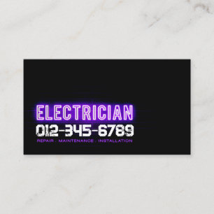 Tarjeta De Visita Contratista eléctrico