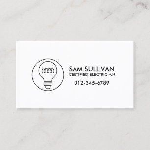 Tarjeta De Visita Contratista eléctrico