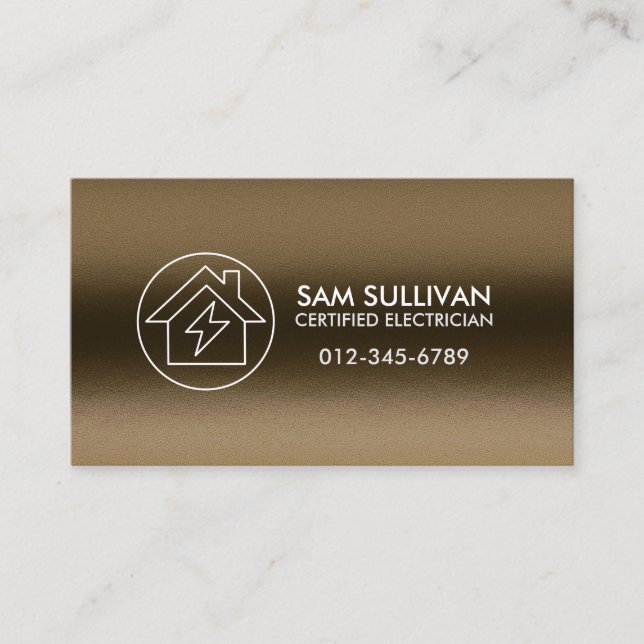 Tarjeta De Visita Contratista eléctrico (Anverso)