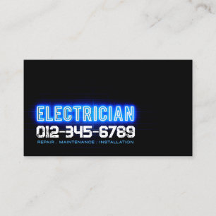 Tarjeta De Visita Contratista eléctrico