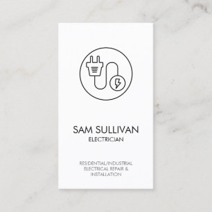 Tarjeta De Visita Contratista eléctrico