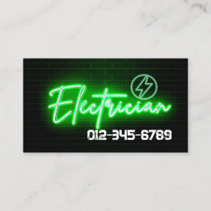 Tarjeta De Visita Contratista eléctrico