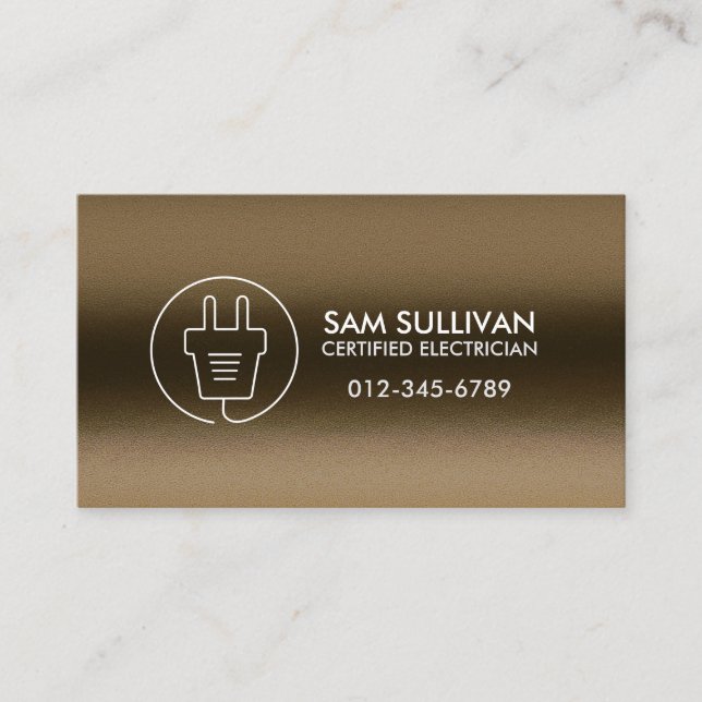 Tarjeta De Visita Contratista eléctrico