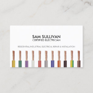 Tarjeta De Visita Contratista eléctrico