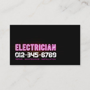 Tarjeta De Visita Contratista eléctrico