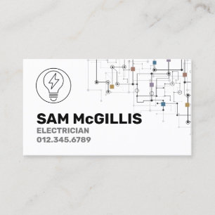 Tarjeta De Visita Contratista eléctrico