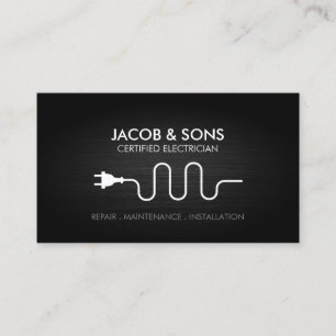 Tarjeta De Visita Contratista eléctrico falso Metalizado