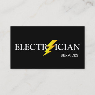 Tarjeta De Visita Contratista Eléctrico Profesional - Electricista