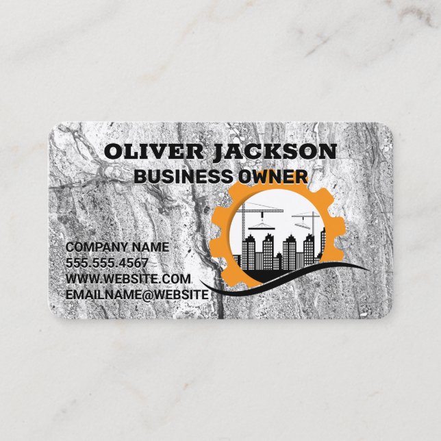 Tarjeta De Visita Contratista general | Construcción | Hormigón (Anverso)