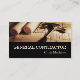 Tarjeta De Visita Contratista General Constructor Construcción