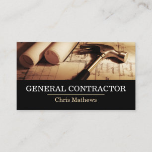 Tarjeta De Visita Contratista General Constructor Empresa de Constru