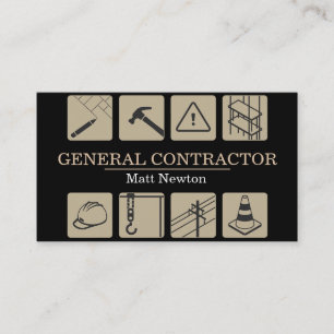 Tarjeta De Visita Contratista General Constructor Gerente Construcci