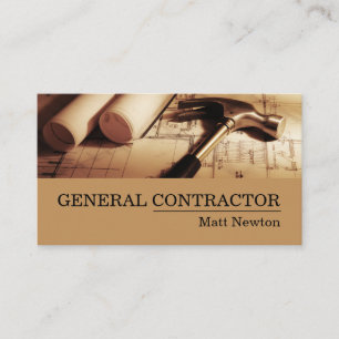 Tarjeta De Visita Contratista General Gerente de Construcción de Edi