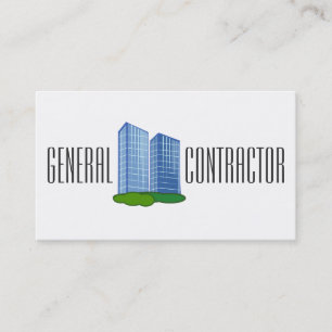 Tarjeta De Visita Contratista General Gerente de Construcción de Obr