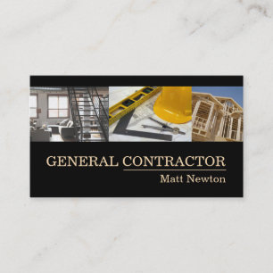 Tarjeta De Visita Contratista General Gerente de Construcción de Obr