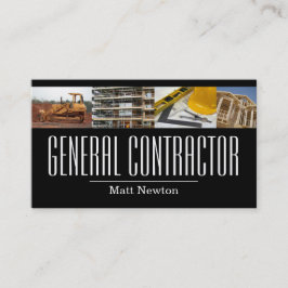 Tarjeta De Visita Contratista General Gerente de Construcción de Obr
