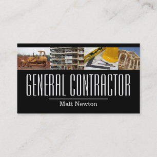 Tarjeta De Visita Contratista General Gerente de Construcción de Obr