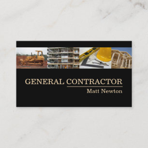 Tarjeta De Visita Contratista General Gerente de Construcción de Obr