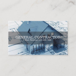 Tarjeta De Visita Contratista General Gerente de Construcción de Obr