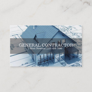 Tarjeta De Visita Contratista General Gerente de Construcción de Obr