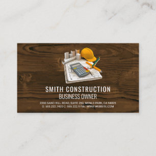 Tarjeta De Visita Contratista general Ingenieros Construcción