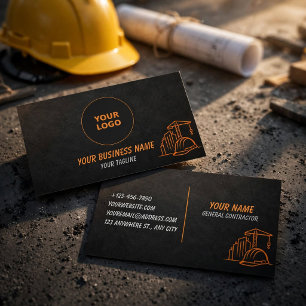 Tarjeta De Visita Contratista General Moderno