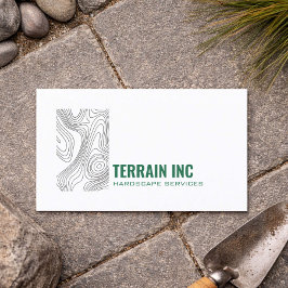 Tarjeta De Visita Contratista moderno de paisajismo con diseño minim
